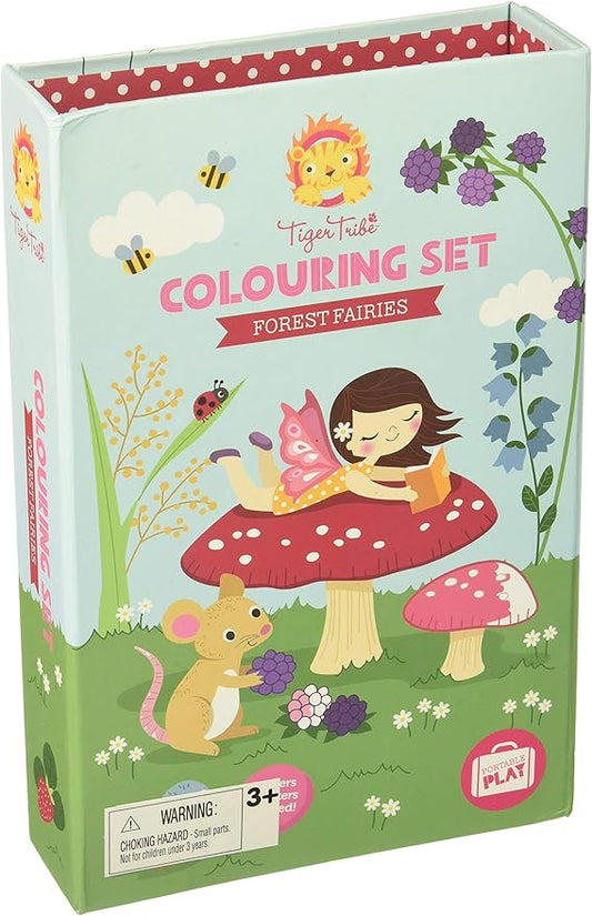 Tiger Tribe Forest Fairies Colouring Set Blue