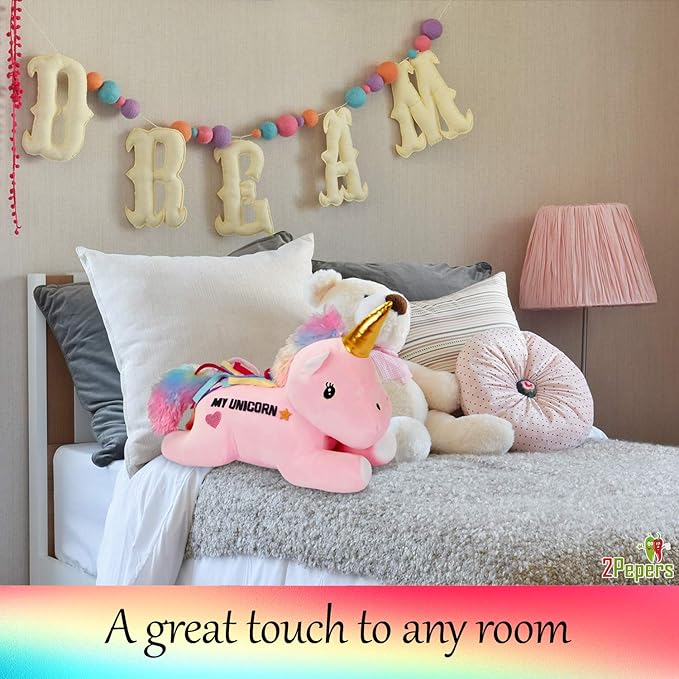 Make Your Own Unicorn Pillow Kit Arts and Crafts for Girls (No Sew), DIY Unicorn Craft Girl Ages 3 4 5 6 7 8 9 10 Years Old, Unicorn Gifts for Girls, Birthday Present, Toys For Girls, Kids Crafts