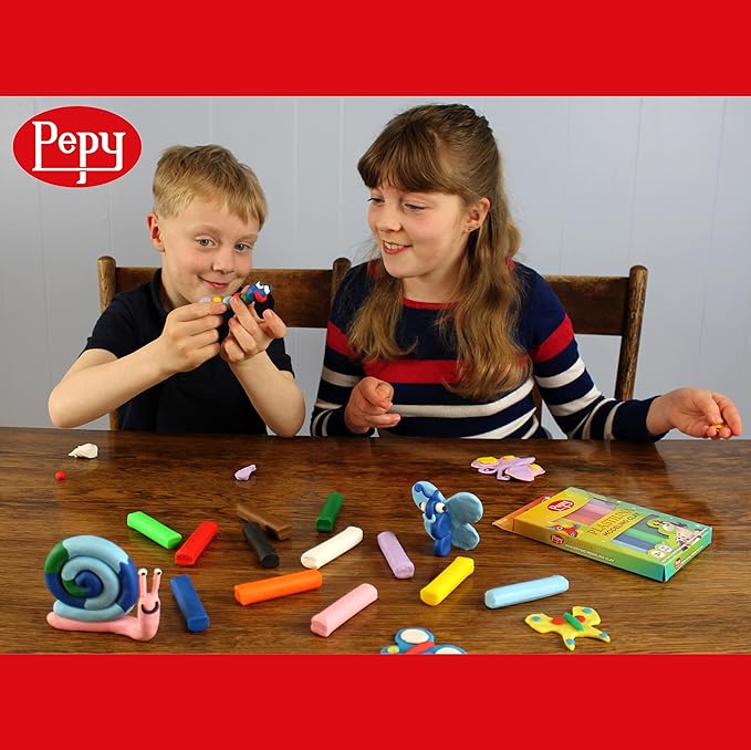 Pepy Plastilina Reusable and Non-Drying Modeling Clay; Set of 36; 3 Each of 12 Colors, 0.8 Ounces Each, Perfect for Arts and Crafts Projects