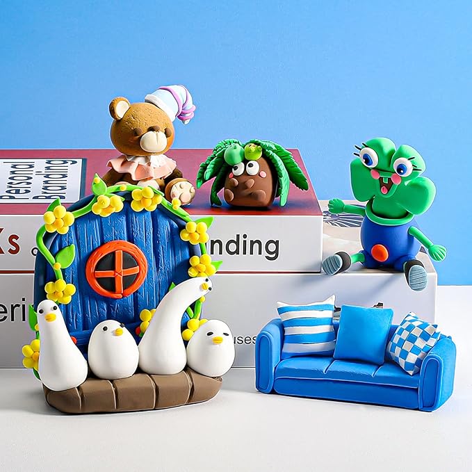 Modeling Clay Kit - 24 Colors Air Dry Ultra Light Clay, Safe & Non-Toxic, Great Gift for Kids.