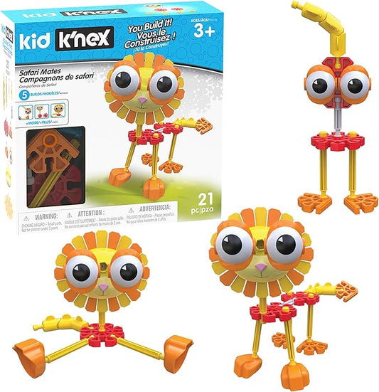 K'NEX Kid Safari Mates Building Set - 21 Pieces - Ages 3+ - Preschool Educational Toy