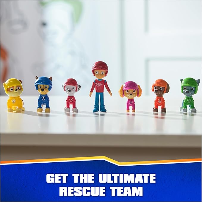 Paw Patrol: Rescue Wheels, Toy Figures Gift Pack, with 7 Collectible Action Figures, Kids Toys for Boys and Girls Ages 3 and up