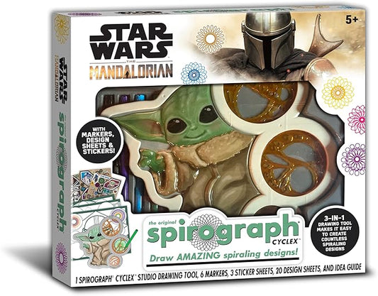 Spirograph Cyclex Studio Grogu - Disney Star Wars The Mandalorian - Baby Yoda - The Easy Way to Make Countless Amazing Designs - Rotating Stencil Wheel - Ages 5+