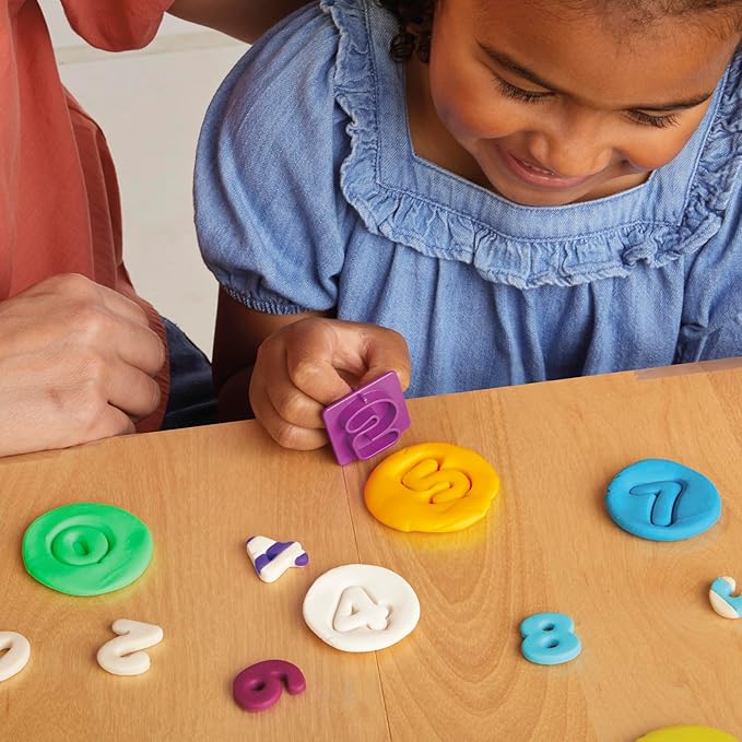 Play-Doh Numbers and Shapes Playset with 17 Tools & 20 Compound Sticks, Kids Arts & Crafts, Preschool Toys, Easter Gifts for Girls & Boys, Ages 3+