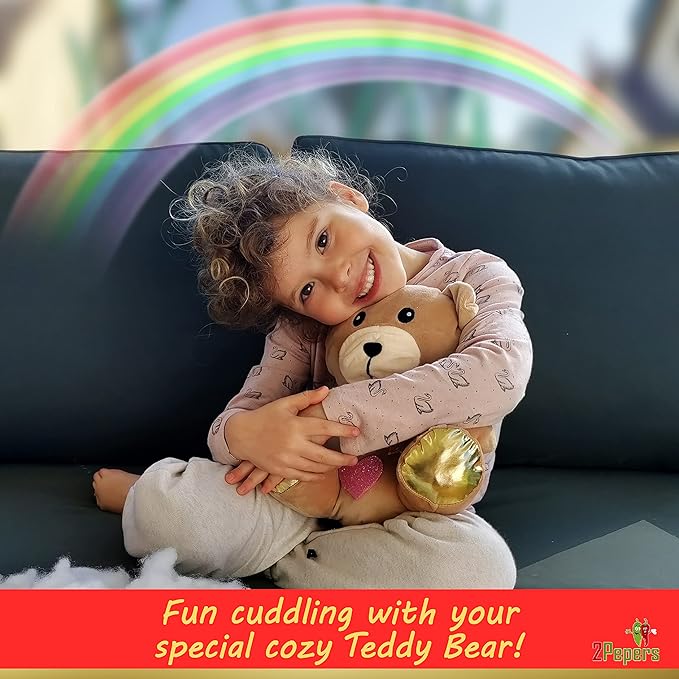 Make Your Own Teddy Bear Plush Pillow Gifts for Girls, DIY Kids Crafts 3 4 5 6 7 Years Old, Best Girls Toys Gifts for Kids, Arts and Crafts for Girls