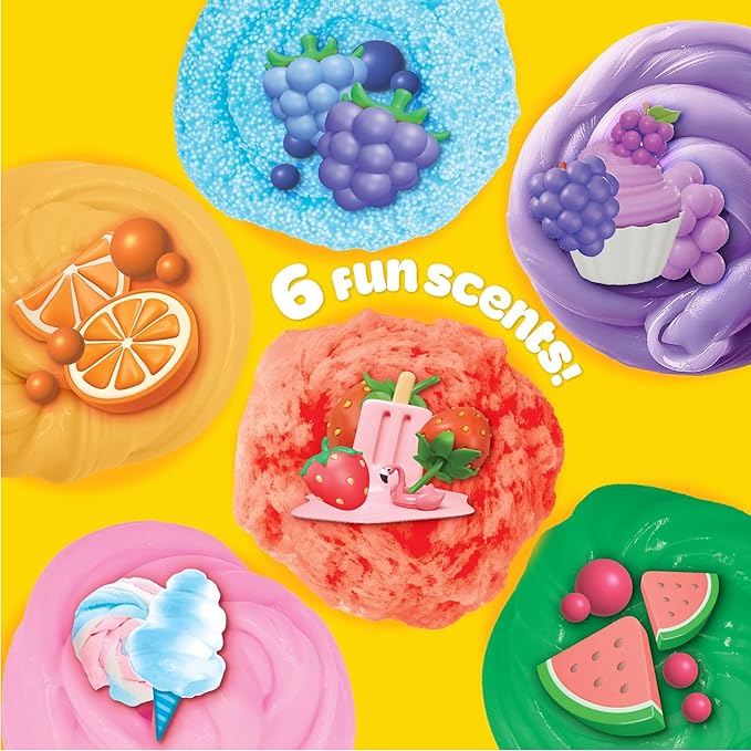 Play-Doh 6 Variety Compounds–Super Stretch, Play Foam, Butter, Cloud Dough for Kids, Sensory Dough, Kit, Gifts for Kids, Popular Kids Toys, Party Favors for Kids 8-12, Compound Packs