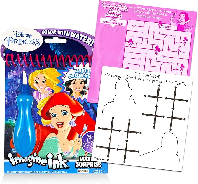 Disney Princess Activity Book Set ~ 3 Piece Disney Princess and Frozen Imagine Ink Mess-Free Coloring Books | Frozen Activity Bundle with Stickers (Disney Princess Coloring Books)