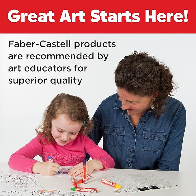 Faber-Castell Beeswax Crayons School Pack, 240 Jumbo Crayons - Art Tools for Education and Classroom,Black