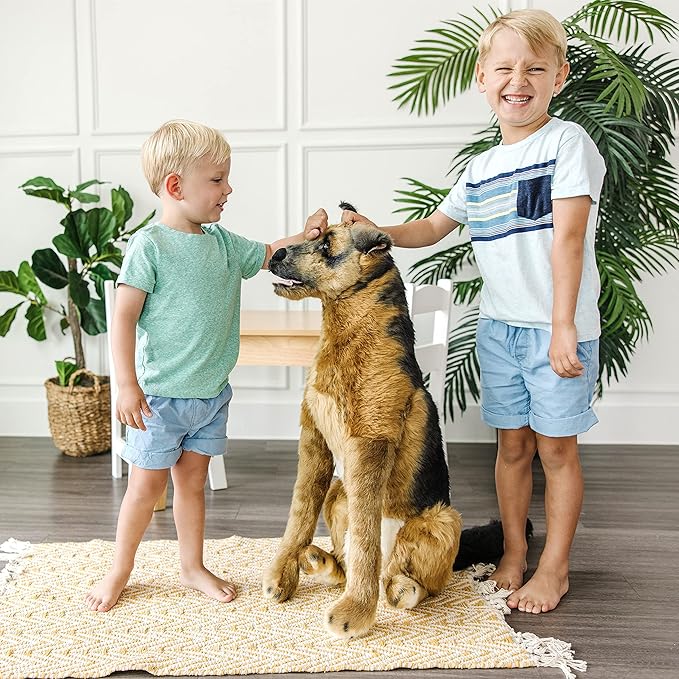 Melissa & Doug Giant German Shepherd - Lifelike Stuffed Animal Dog (over 2 feet tall)