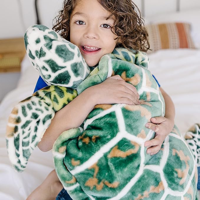 Melissa & Doug Giant Sea Turtle - Lifelike Stuffed Animal