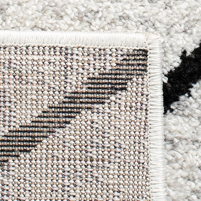 SAFAVIEH Adirondack Collection Runner Rug - 2'6" x 12', Ivory & Grey, Modern Geometric Design, Non-Shedding & Easy Care, Ideal for High Traffic Areas in Living Room, Bedroom (ADR251A)