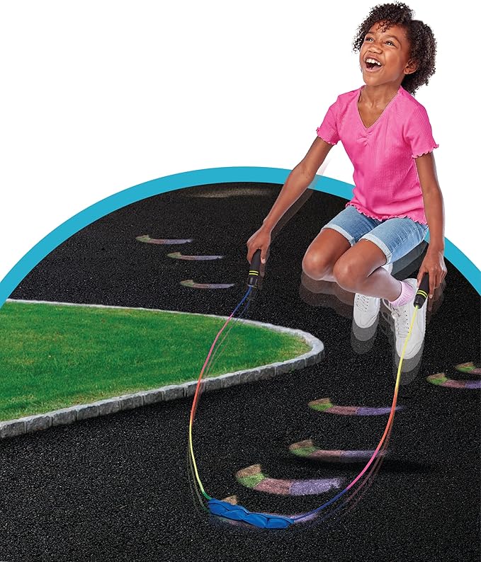 Crazy Cool Chalk - Rainbow Jump Rope - Washable, Giant Chalk for Kids, Perfect for Outdoor Fun and Sidewalk Art