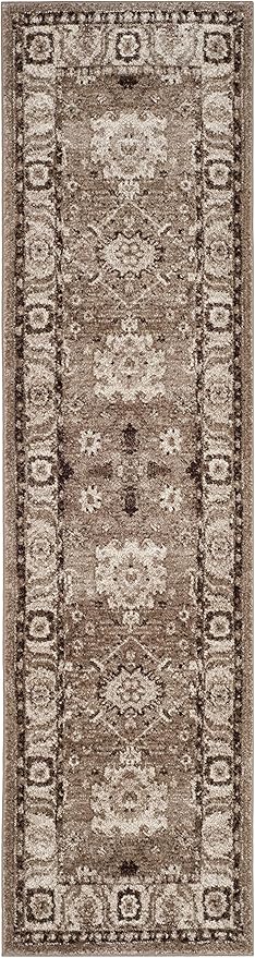 SAFAVIEH Vintage Hamadan Collection Runner Rug - 2'3" x 16', Taupe, Oriental Traditional Persian Design, Non-Shedding & Easy Care, Ideal for High Traffic Areas in Living Room, Bedroom (VTH214T)