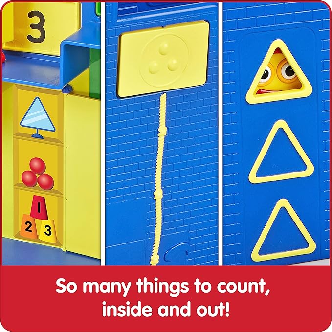 hand2mind Numberblocks Step Squad Mission Headquarters, Play Figure Playsets, Toddler Play House Toys, Action Figure Playset, Number Toys, Toy Figures, Math Toys for Kids 3-5, Birthday Gifts for Kids