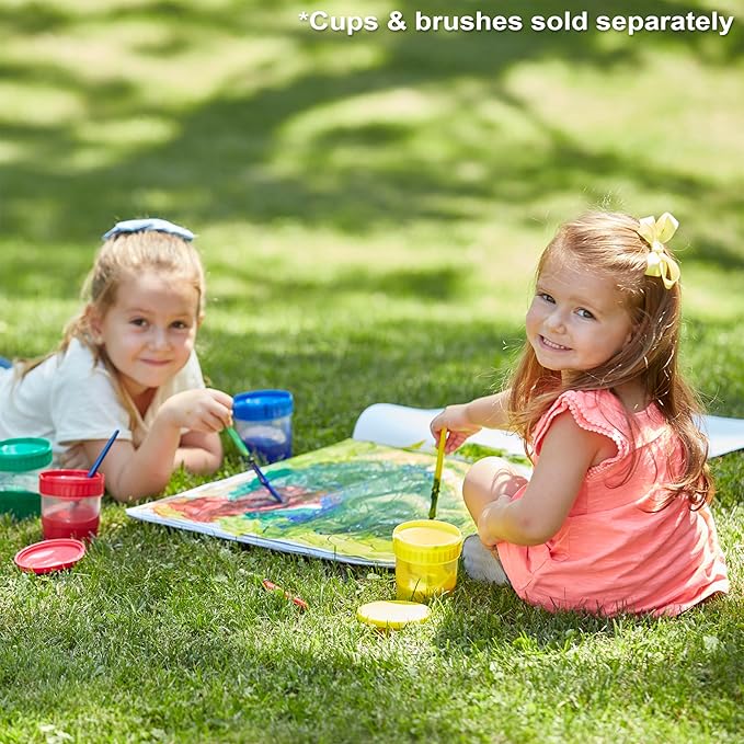 Melissa & Doug Washable Poster Paint Set (4 Colors Red, Yellow, Green, Blue)