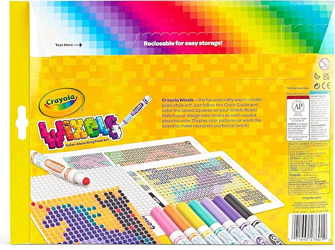 Crayola Wixels Unicorn Activity Kit, Pixel Art Coloring Set, Animal Coloring, Arts & Crafts, Gift for Kids, Ages 6, 7, 8