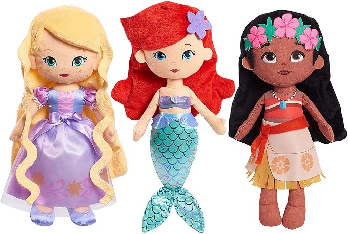 Disney Princess So Sweet Princess Moana, 12 Inch Plushie with Brown Hair, Disney Moana, Kids Toys for Ages 3 Up by Just Play