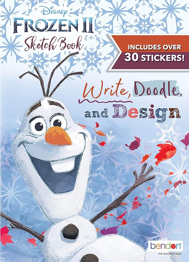Disney Frozen 2 Olaf Deluxe 48-Page Sketch Book with Stickers, Coloring and Activity Book 45847 Bendon
