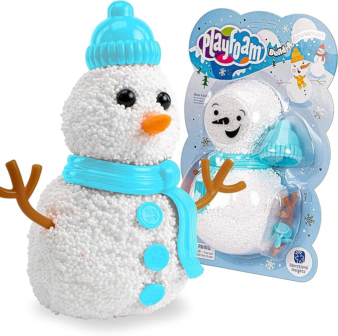 Educational Insights Playfoam Build-a-Snowman Toy, Set of 3, Fidget Sensory Toy, Boys & Girls Ages 3+