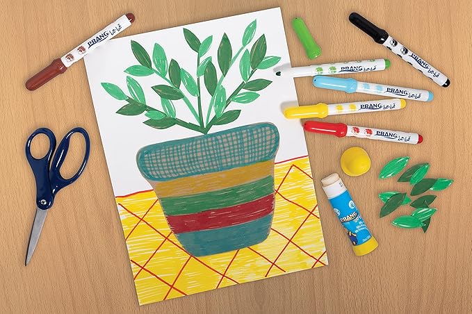 PRANG be-be Jumbo Art Markers for Small Children, Washable, Assorted Colors, 6-Pack (73106)
