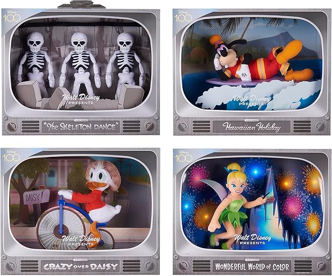 Disney100 Years of Wonder Walt Disney Presents “Wonderful World of Color” Tinker Bell Collectible Plush Stuffed Doll, Kids Toys for Ages 5 Up, Amazon Exclusive by Just Play