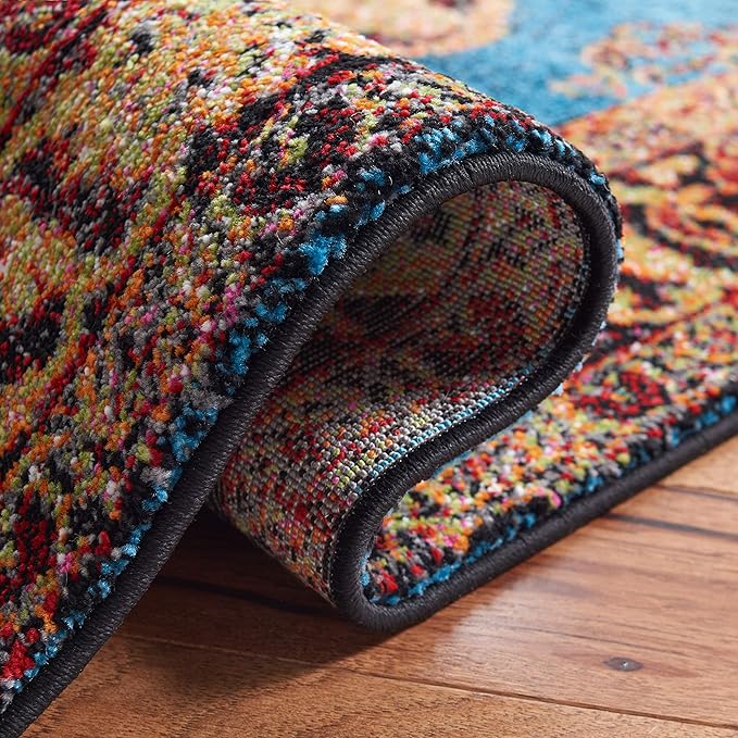 SAFAVIEH Vintage Hamadan Collection Runner Rug - 2'3" x 10', Gold & Light Blue, Traditional Oriental Design, Non-Shedding & Easy Care, Ideal for High Traffic Areas in Living Room, Bedroom (VTH219D)