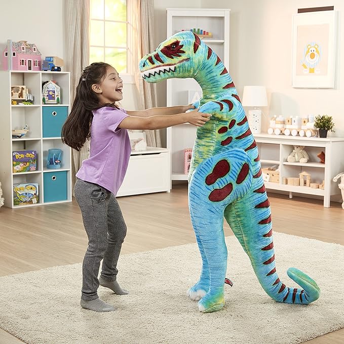 Melissa & Doug Jumbo T-Rex Dinosaur - Lifelike Stuffed Animal (over 4 feet tall)