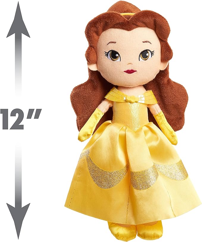 Disney Princess So Sweet 12-Inch Plush Belle in Yellow Dress, Beauty and the Beast, Kids Toys for Ages 3 Up by Just Play