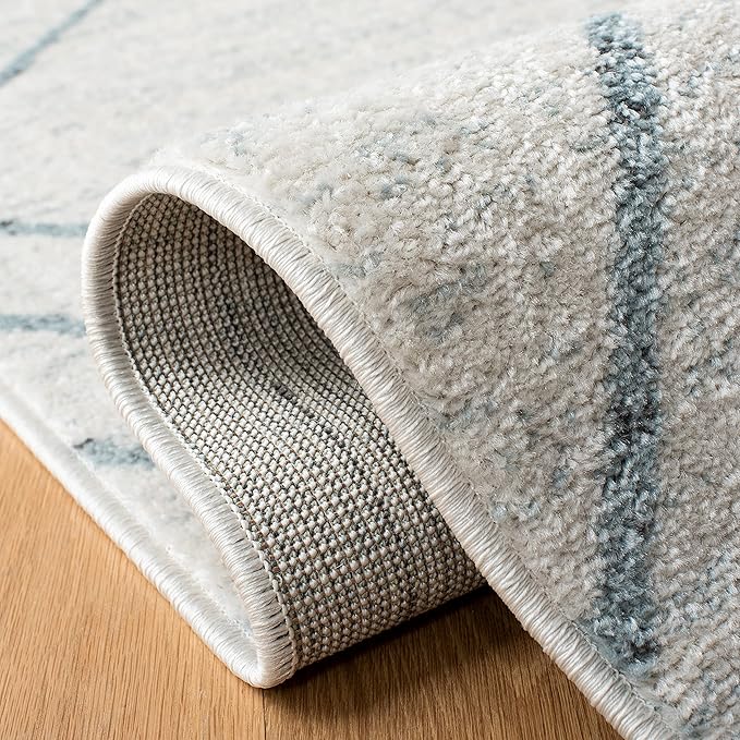 SAFAVIEH Adirondack Collection Accent Rug - 3' x 5', Grey & Blue, Modern Geometric Design, Non-Shedding & Easy Care, Ideal for High Traffic Areas in Entryway, Living Room, Bedroom (ADR241K)