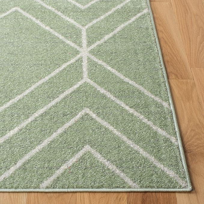 SAFAVIEH Adirondack Collection Accent Rug - 3' x 5', Sage & Ivory, Modern Geometric Design, Non-Shedding & Easy Care, Ideal for High Traffic Areas in Entryway, Living Room, Bedroom (ADR241Y)