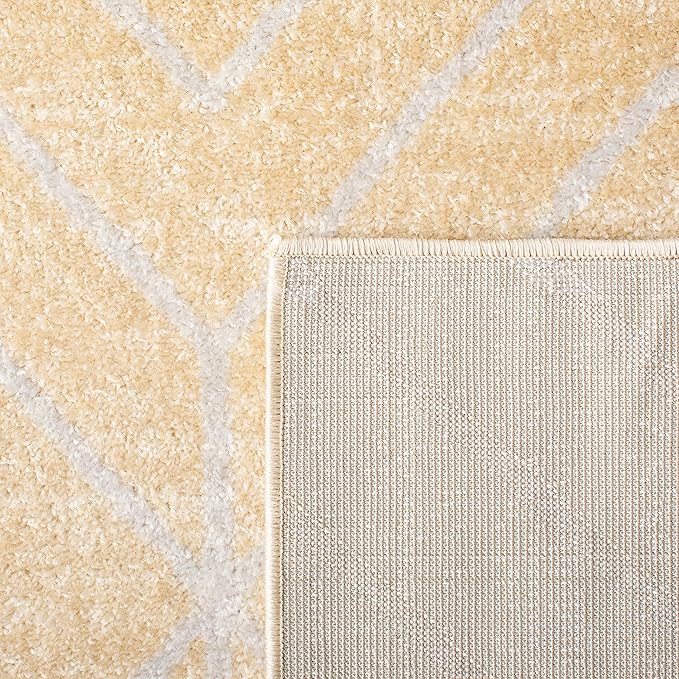 SAFAVIEH Adirondack Collection Runner Rug - 2'6" x 8', Gold & Light Grey, Modern Geometric Design, Non-Shedding & Easy Care, Ideal for High Traffic Areas in Living Room, Bedroom (ADR241D)